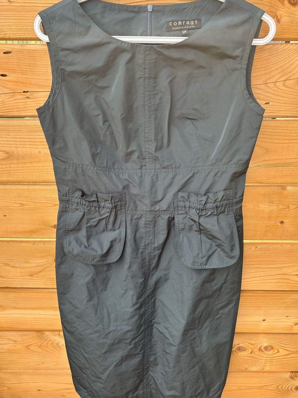Comrags Sleeveless Midi Dress in Charcoal Gray